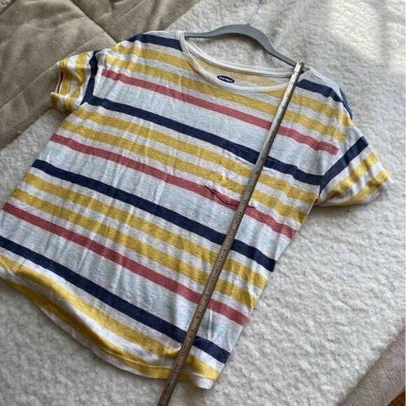 Old Navy Short Sleeve Striped Tee Shirt Size Small - Picture 4 of 7